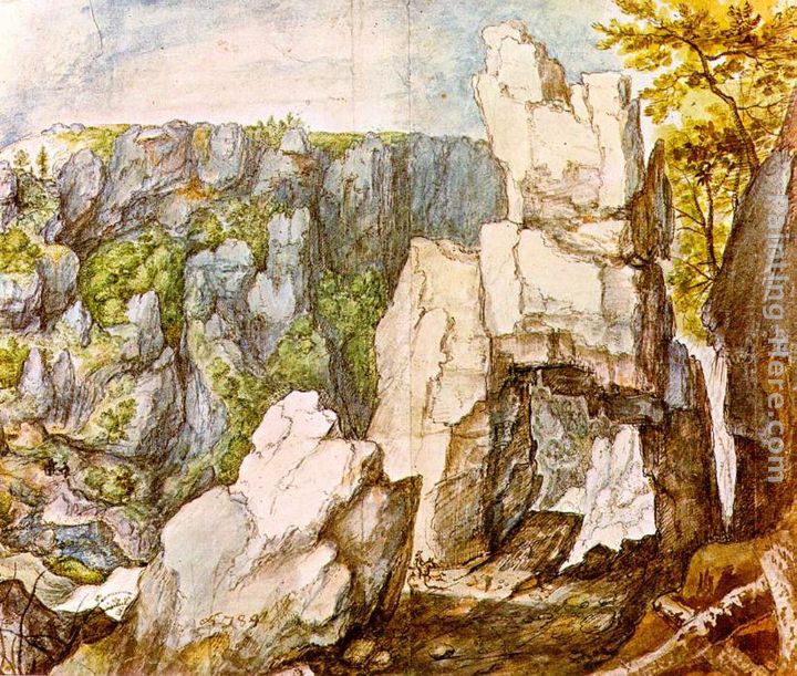Rocky Landscape painting - Roelandt Jacobsz Savery Rocky Landscape art painting